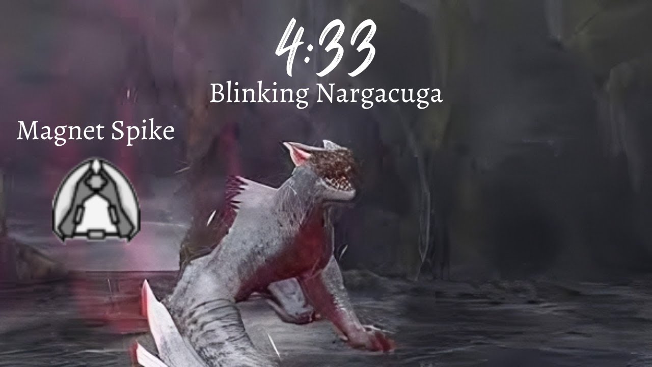 [MHFZ] Blinking Nargacuga | 4:33 | Solo - Magnet Spike (Adrenaline)