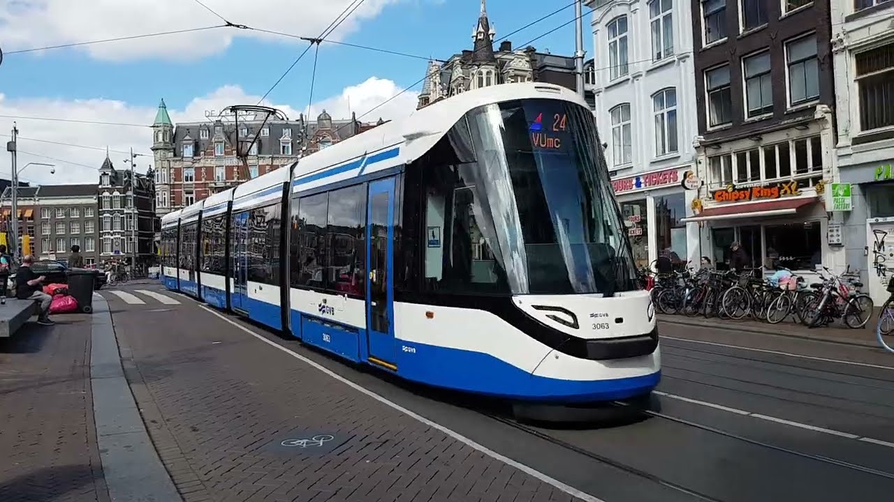 Amsterdam Trams GVB Series 15G 3063 Passing on 20/06/22