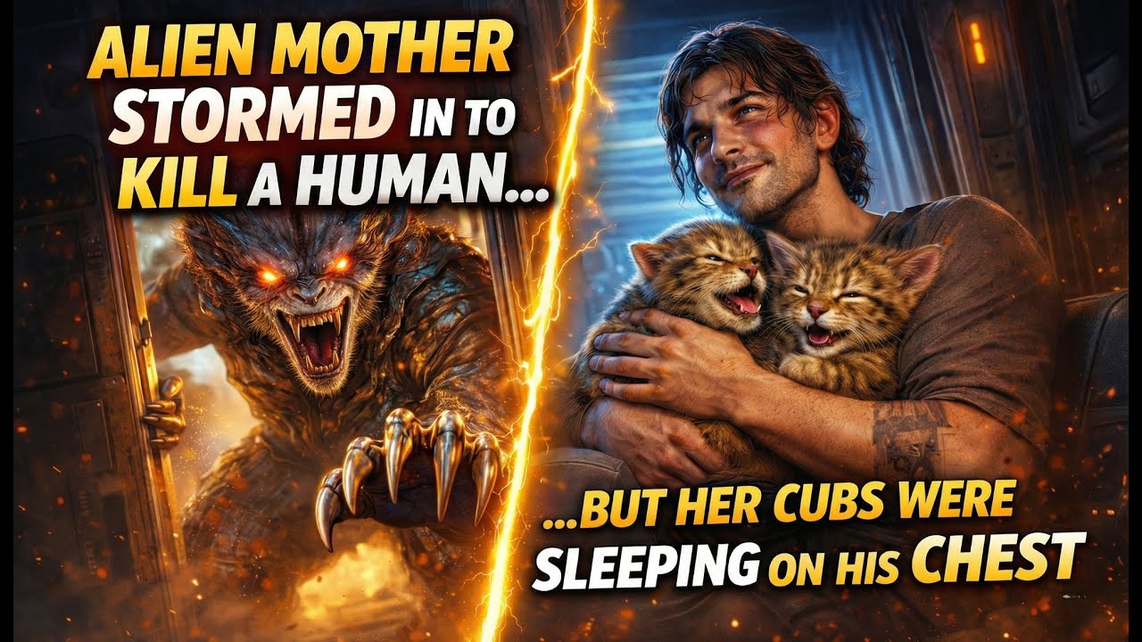Cubs Mother Stormed In to KILL a Human… Then Saw Her Cubs Sleeping on His Chest (HFY Sci-Fi)
