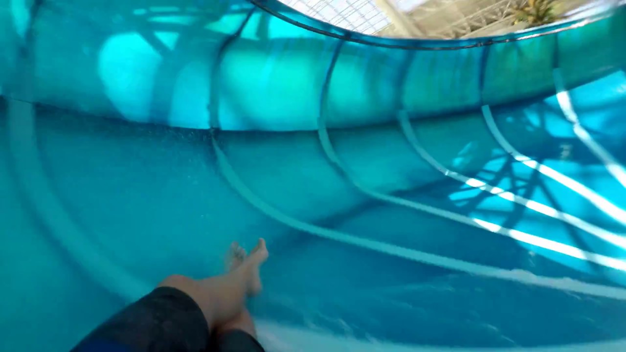 World Waterpark Tropical Typhoon Toilet Bowl Waterslide POV, West Edmonton Mall, AB