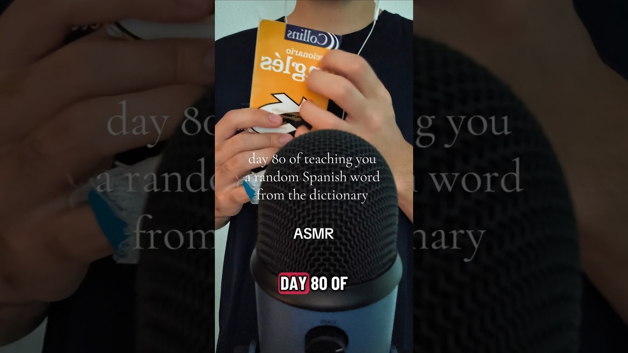 #asmr 80-й день обучения вас случайному испанскому слову из словаря #asmrcommunity #asmrspanish