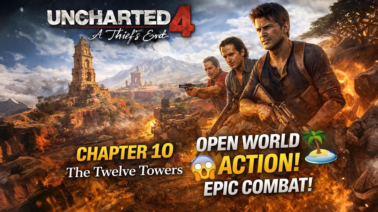 This Chapter is HUGE! 😱 Uncharted 4 Chapter 10 – The Twelve Towers Gameplay#gaming