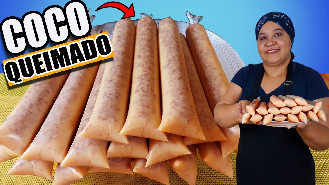 Geladinho de COCO QUEIMADO Cremoso ( FAÇA E VENDA MUITO ! )