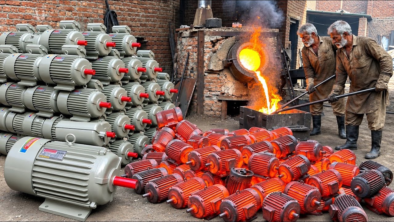 Incredible Process of Recycling Old Waste Scrap into Electric Motors | Amazing Manufacturing Process