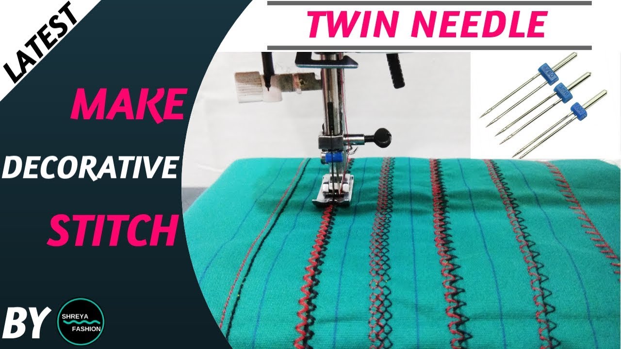 How To Use Twin Or Double Needle In Sewing Machine In Hindi