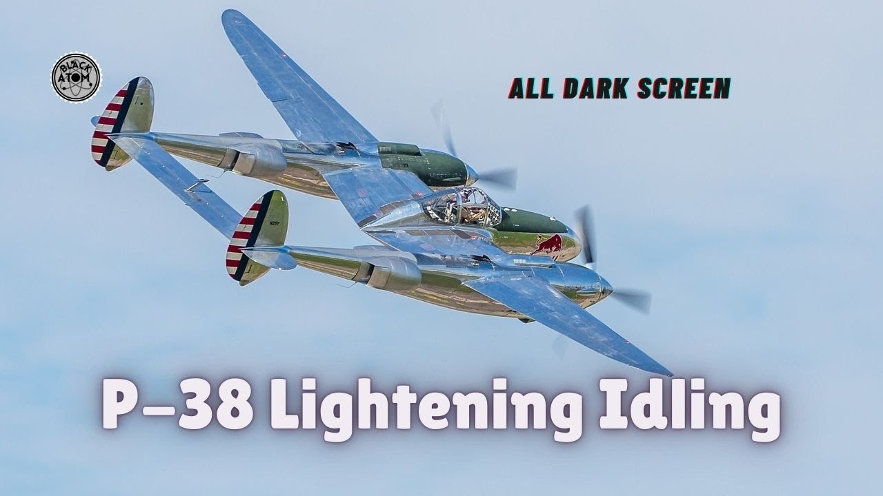 ⚡ P-38 Lightning Idling – Deep Sleep with Vintage Twin-Engine Rumble | 12 Hours