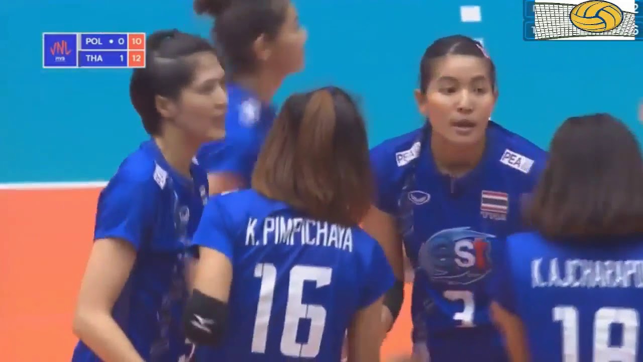 Thailand(ไทย) vs Poland(โปแลนด์) &mdash; 2018 Volleyball Nations League | Full Highlights | Women's