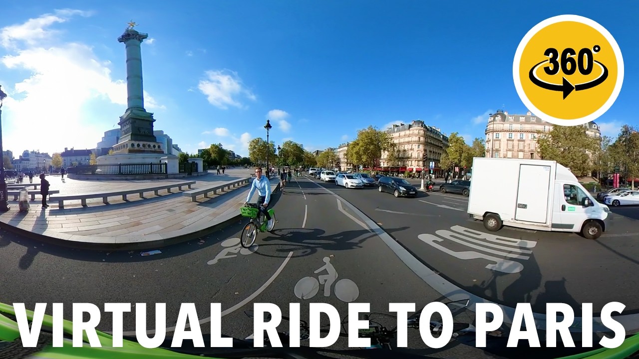 360° Virtual bike ride to Paris from Joinville le Pont.