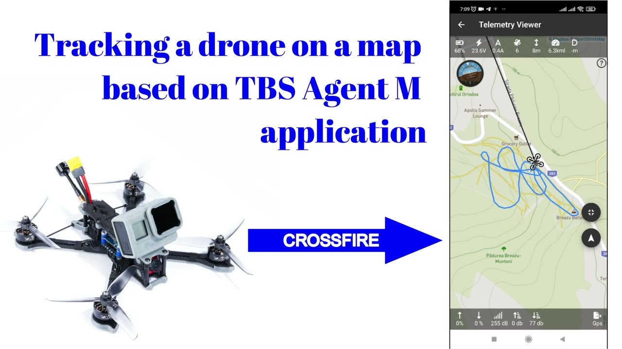 Tracking a drone or plane(Betaflight or iNAV) in real time on a map based on TBS Agent M application