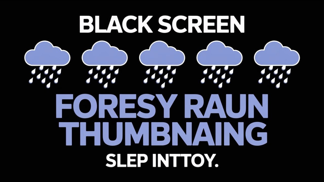 Ultimate Sleep Rain & Thunder Black Screen Audio