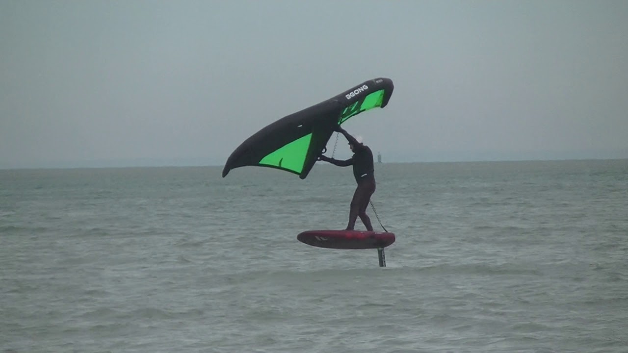 SESSION WINGFOIL DU 14/02/21 A OUISTREHAM COLLEVILLE