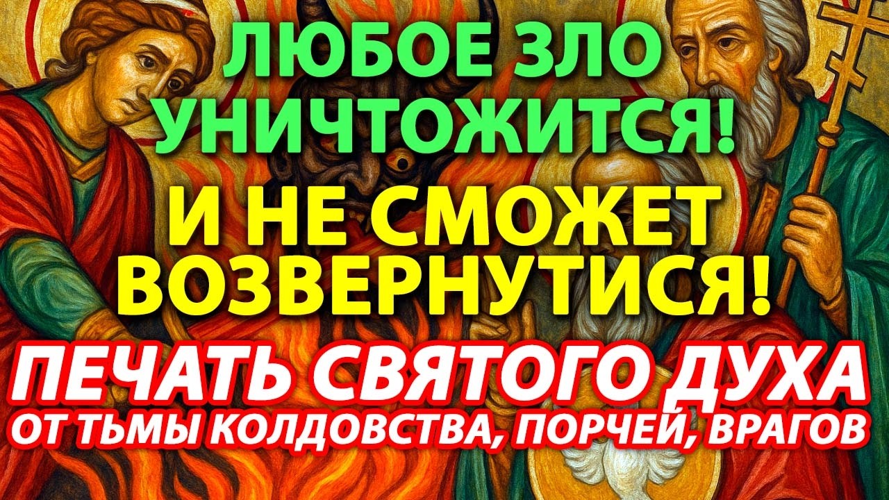 ЛЮБОЕ ЗЛО УНИЧТОЖИТСЯ!И НЕ СМОЖЕТ ВОЗВЕРНУТИСЯ!ПЕЧАТЬ СВЯТОГО ДУХА ОТ ТЬМЫ КОЛДОВСТВА, ПОРЧЕЙ ВРАГОВ