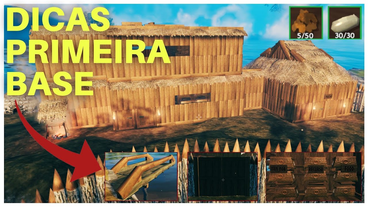 VALHEIM - BASE INICIAL FORTE E PRODUTIVA