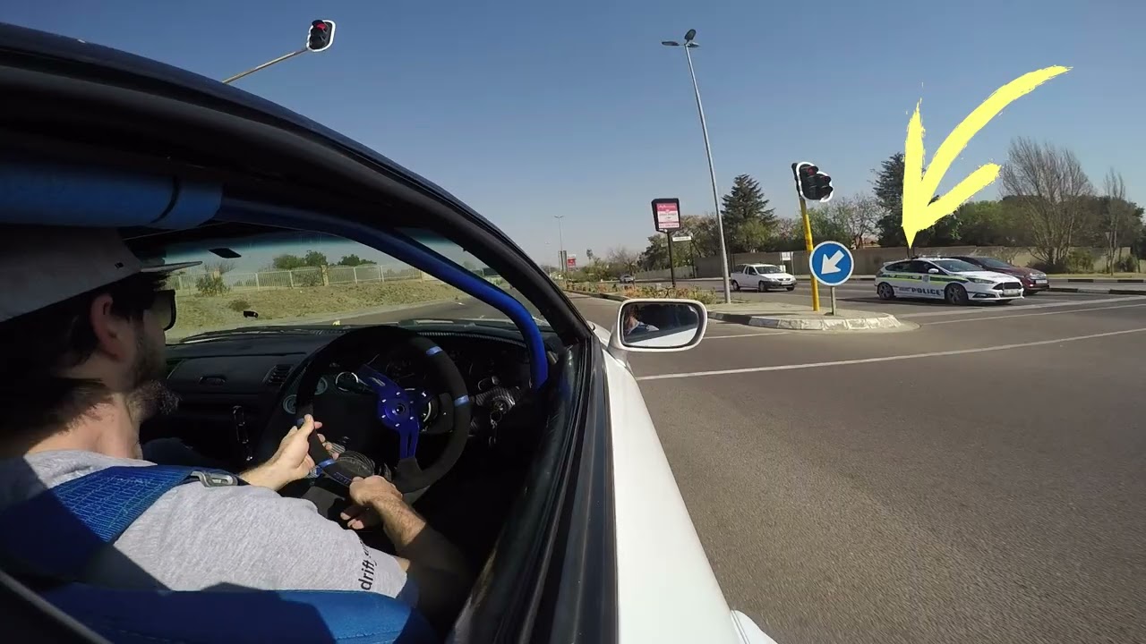 Police Vs Drifter! Caught drifting Supra in South Africa ( guns pulled )