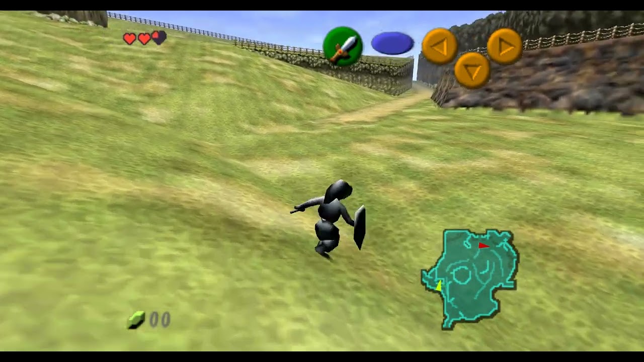 OoT (Cheats) - Viewing Dark Link's Perspective