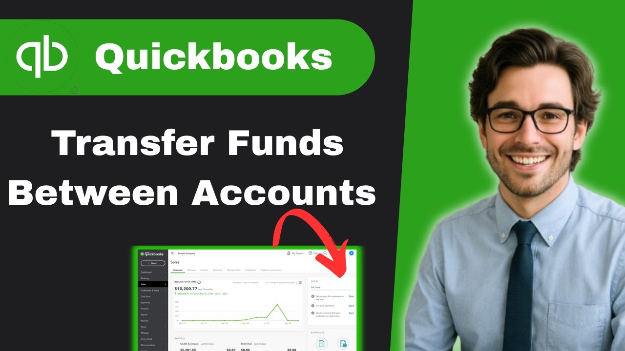 Как переводить средства между счетами в QuickBooks Online (полное руководство)