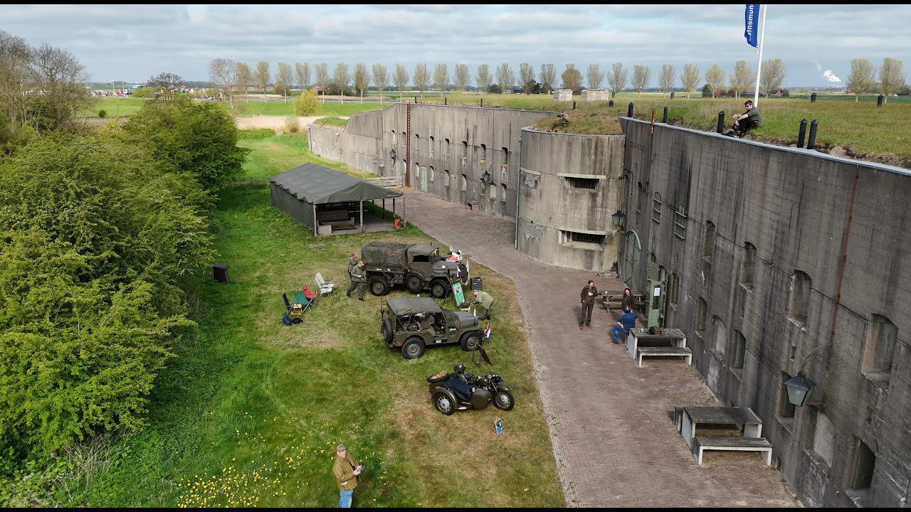 🎥 Historische Rit naar Fort bij Spijkerboor | Dnepr, Moto Guzzi’s, Nekaf & Daf