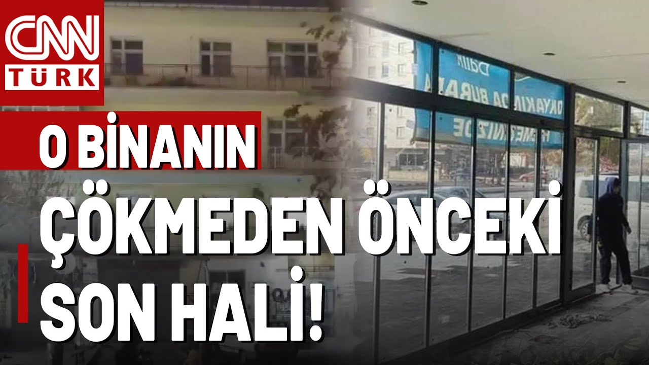 Konya'daki Binanın Çökmeden Önceki Son Hali... Çöken Binanın Kolonu Mu Kesildi?