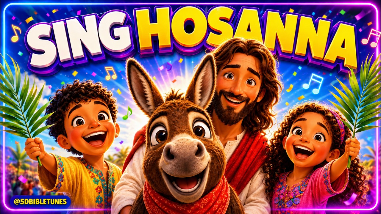 HOSANNA 🌿 Kids Worship Song 🙌 | Palm Sunday