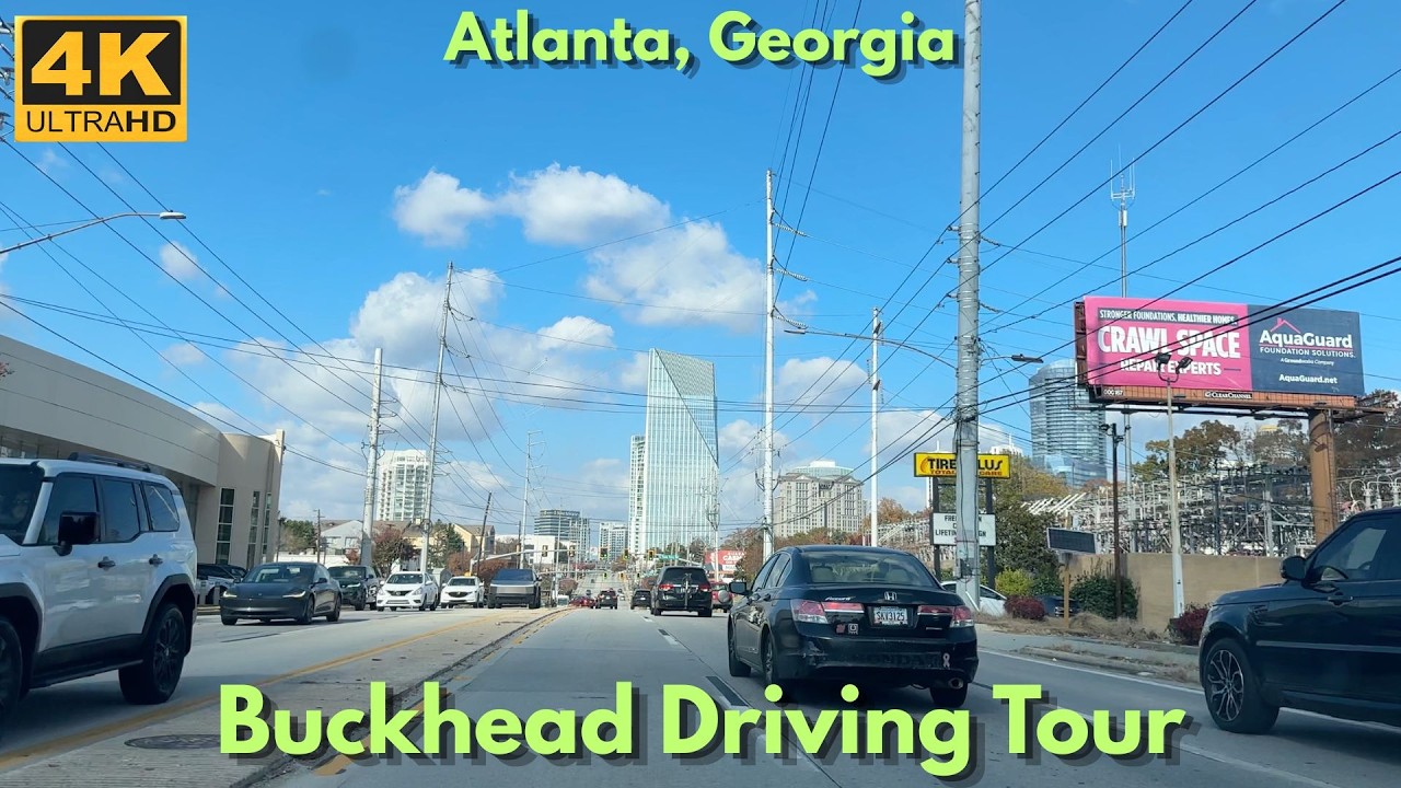 Buckhead - Atlanta - Driving Tour [4K POV Drive]