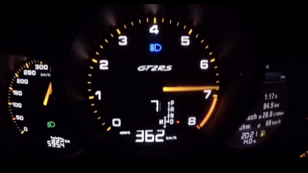 FASTEST 911 Porsche 991 GT2 RS 0-355 and VMAX 362 Km/h (225 mph) German Autobahn Topspeed