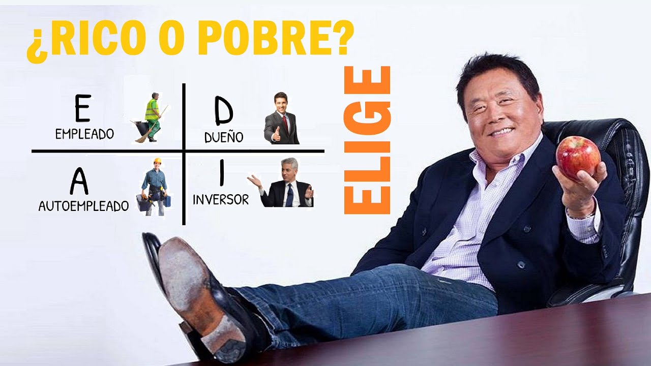 El cuadrante del flujo del dinero explicado en 7 minutos. Act&uacute;a como un millonario. Robert Kiyosaki.