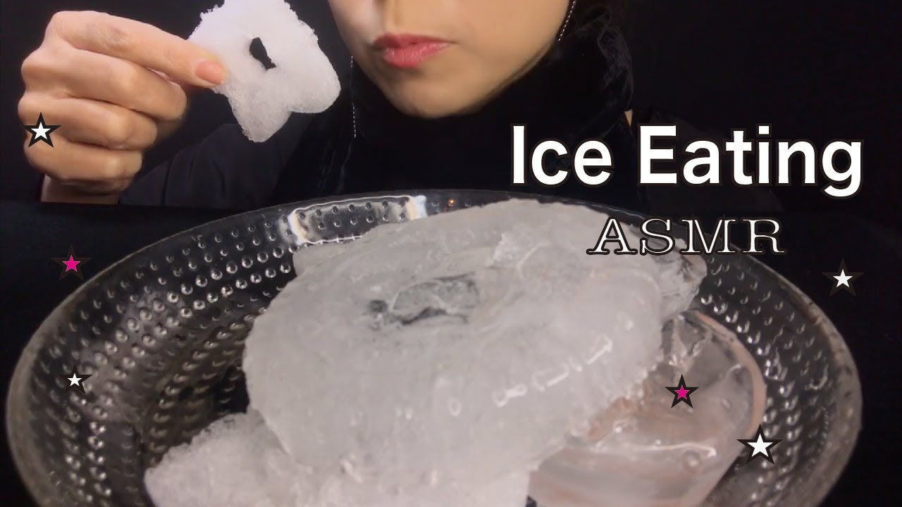 【ASMR】Three types of ice with various textures ☆ ICE EATING SOUNDS