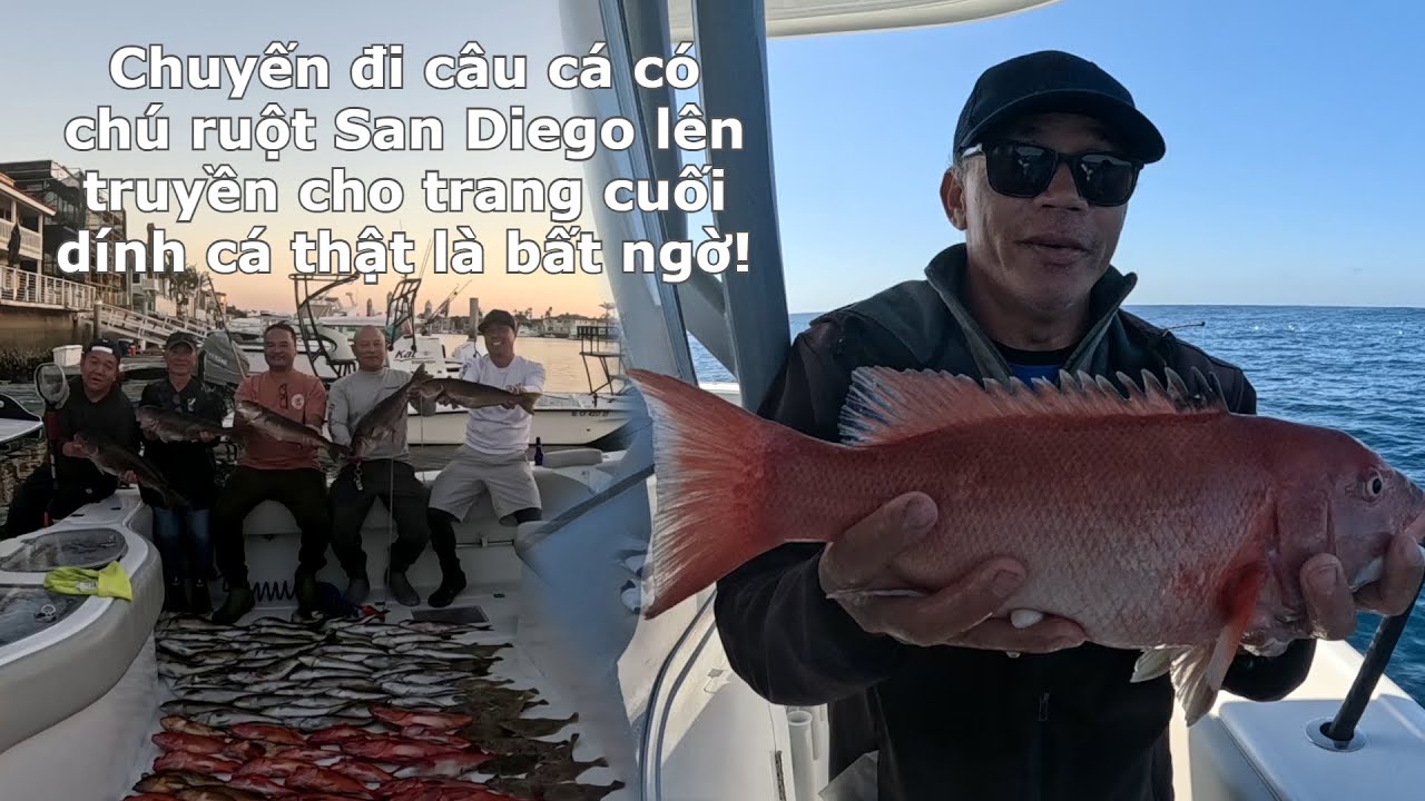 Chuyến đi câu cá có chú ruột San Diego lên truyền cho trang cuối dính cá thật là bất ngờ