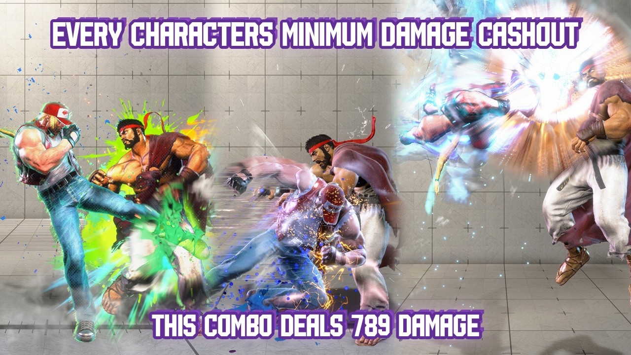 Every Character's Minimum Damage Cashout Combo - SF6
