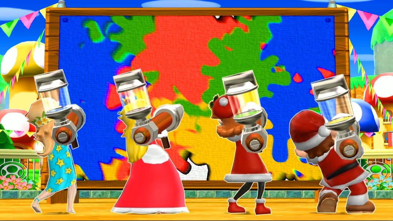 Mario Party 9 Minigames - Rosalina Vs Peach Vs Daisy Vs Mario (Master COM)