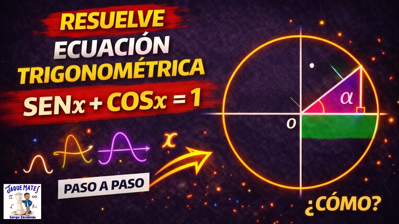 Cómo resolver Senx + Cosx = 1 paso a paso | Ecuaciones trigonométricas explicadas fácil