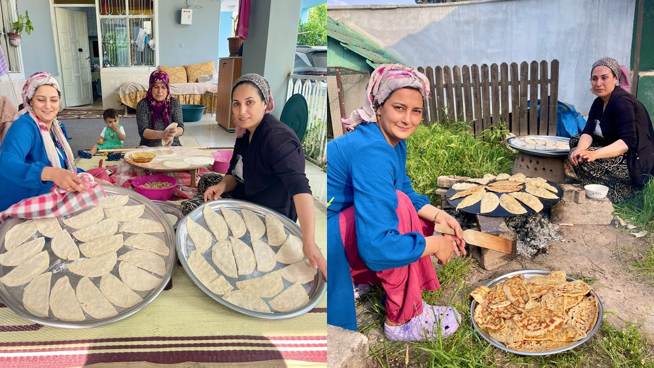 TEPSİ TEPSİ YAPTIĞIMIZ ODUN ATEŞİNDE ISPANAKLI GÖZLEME BU LEZZETE BAYILACAKSINIZ