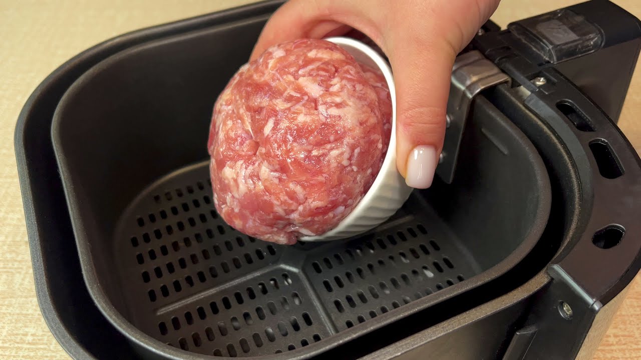 Самый быстрый ужин в мире!  Мясной фарш во фритюрнице!