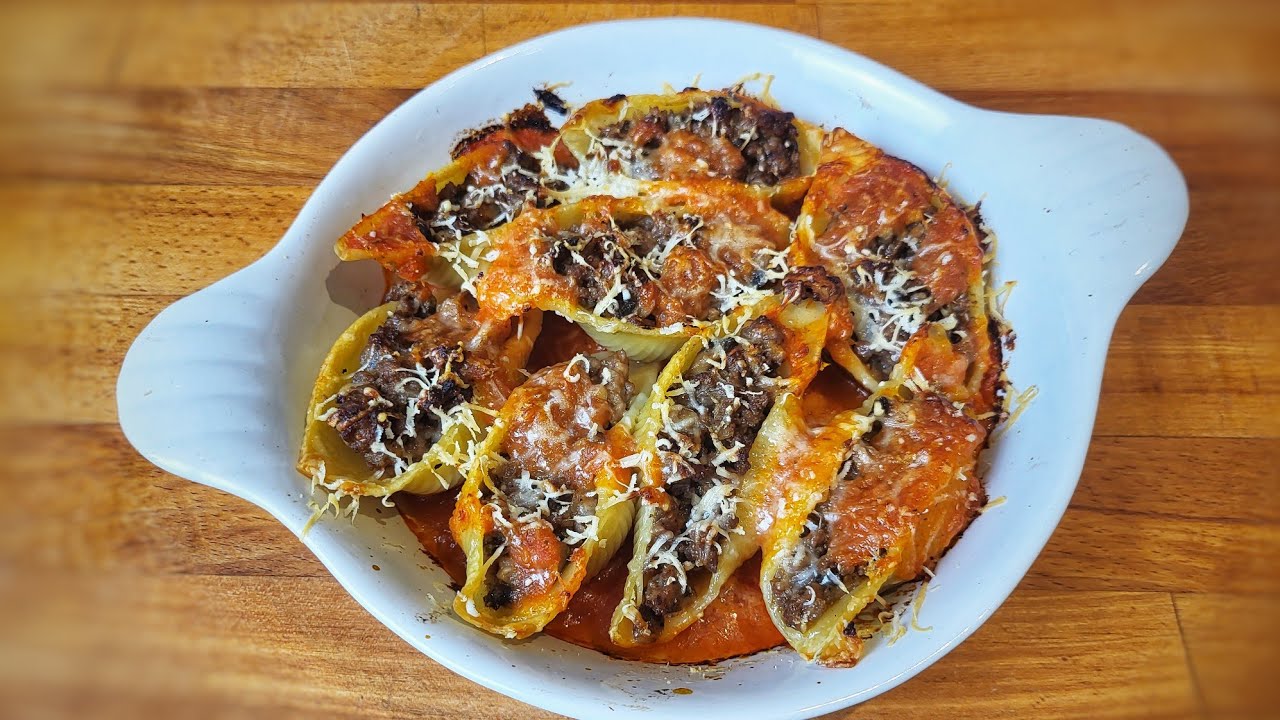 PÂTES CONCHIGLIONI FARCIS À LA VİANDE