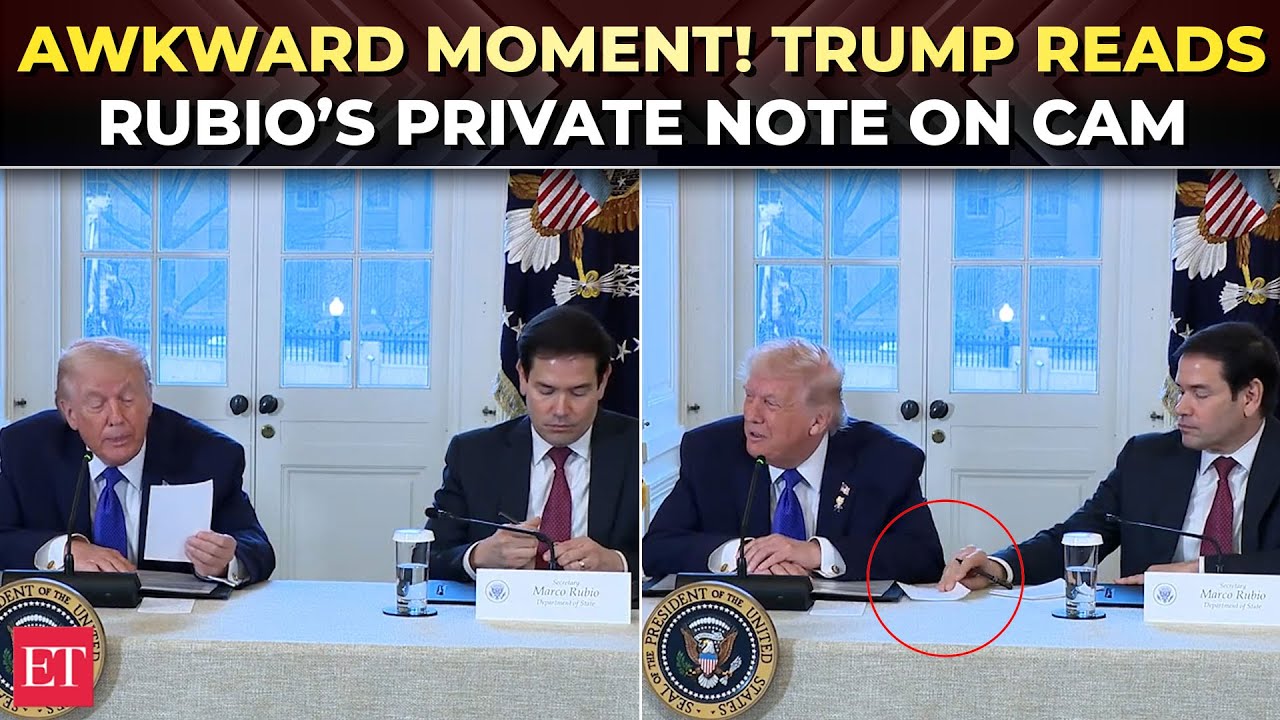 'Marco just gave me a note&hellip;': Rubio left speechless as Trump reads his 'private message' on camera