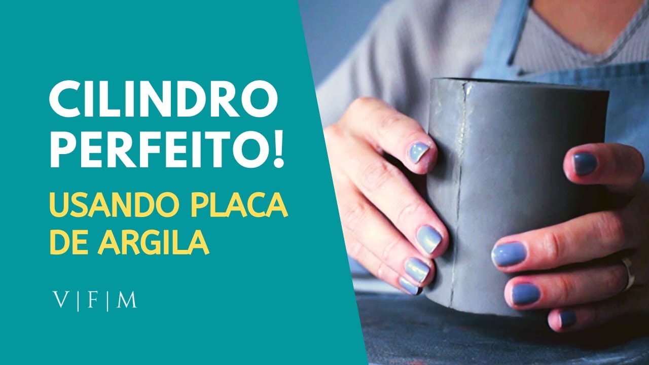 Como fazer um cilindro perfeito com placa de argila! ( Aula de cerâmica artesanal )