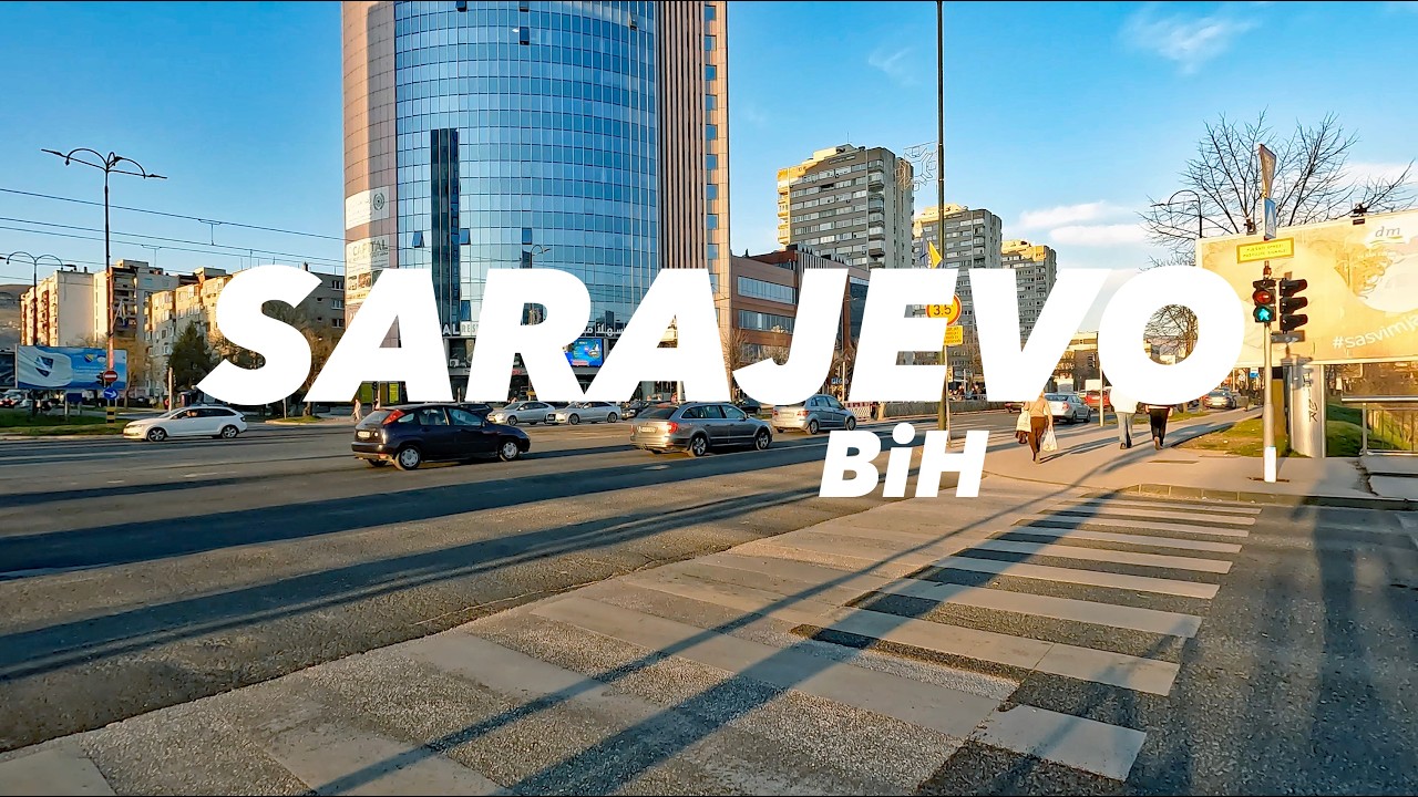 Šetnja zalaskom sunca kroz Sarajevo 🌇 A sunset walk through Sarajevo, Bosnia ( 4K Walking Tour)