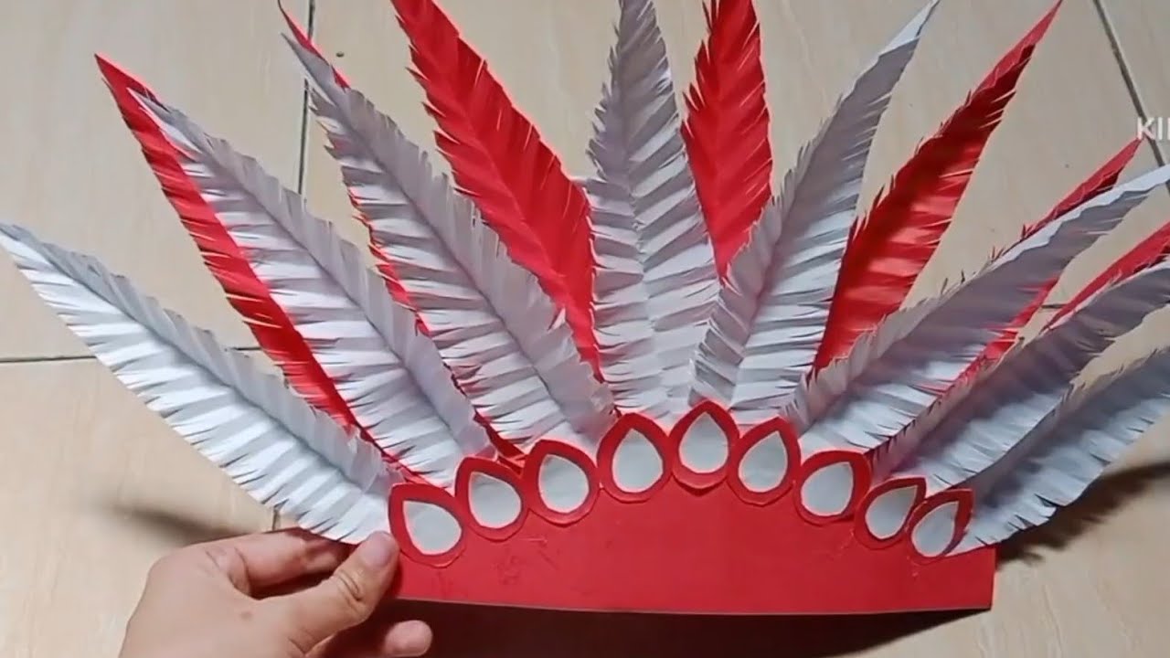 Cara membuat Topi carnaval Merah Putih