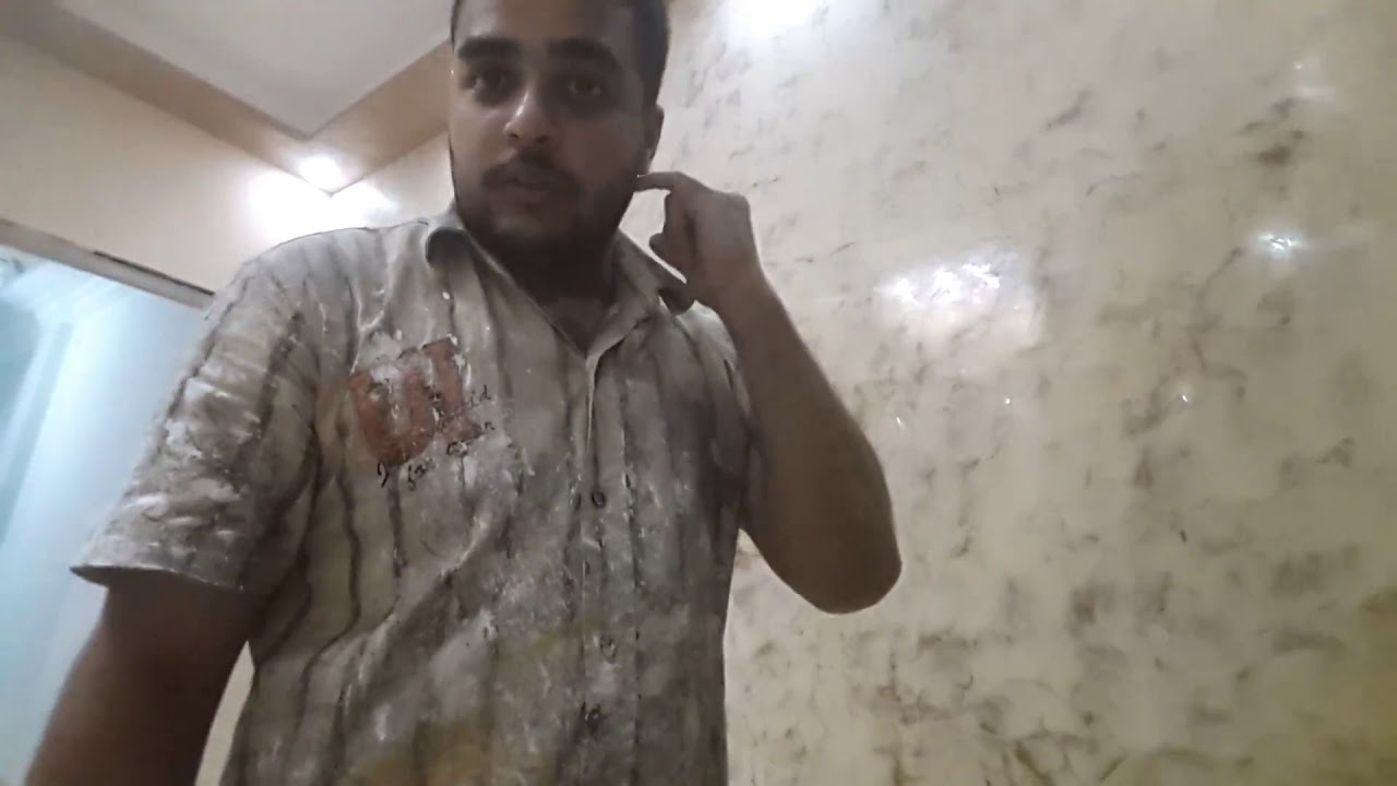 Stuoco decor wax  طريقة تلميع ديكور الاستوكو الرخامى بالشمع او السراج بالصاروخ#استوك_انتيك_رخامى
