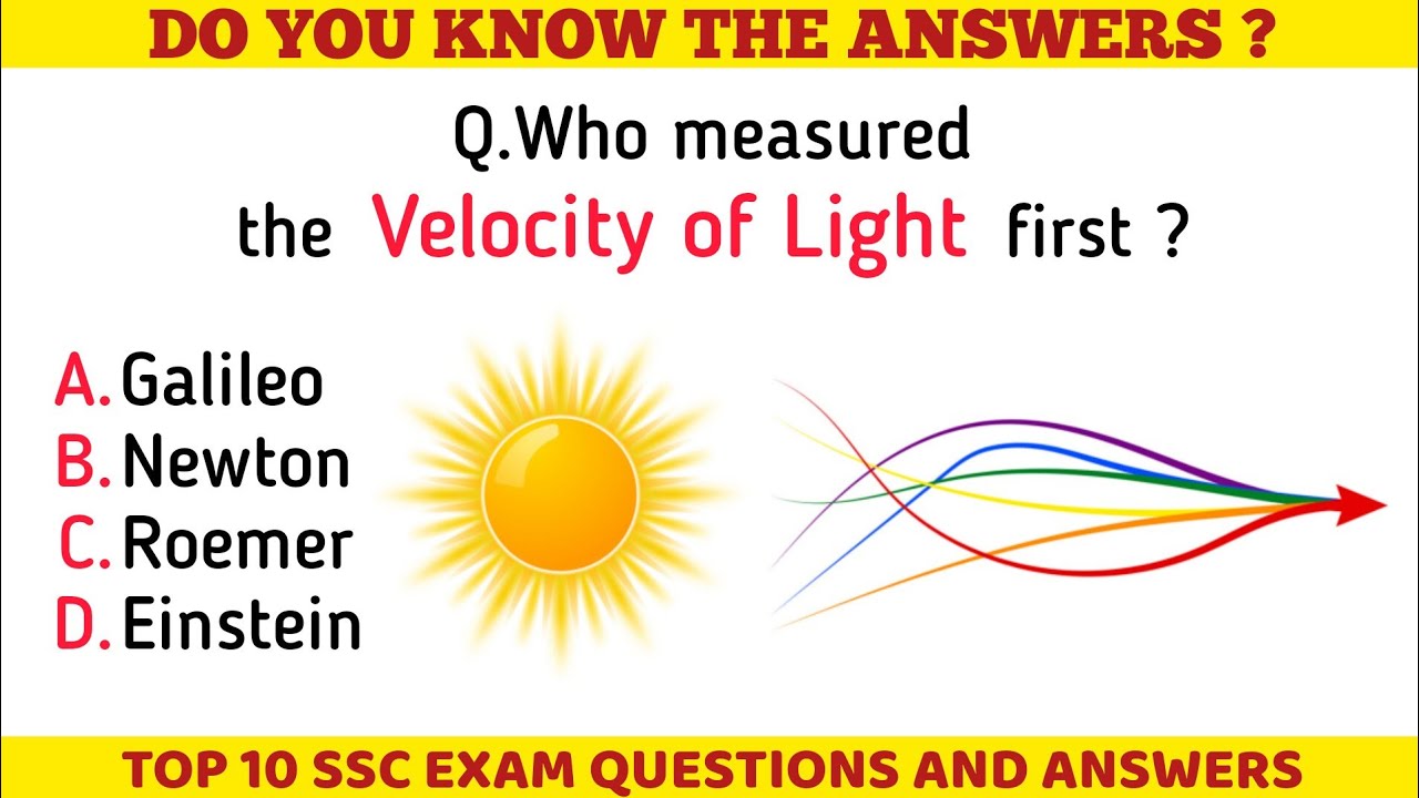 Top 10 SSC Exam Questions and Answers on Physics | SSC | Science | GK | Physics | Mitabhra GK