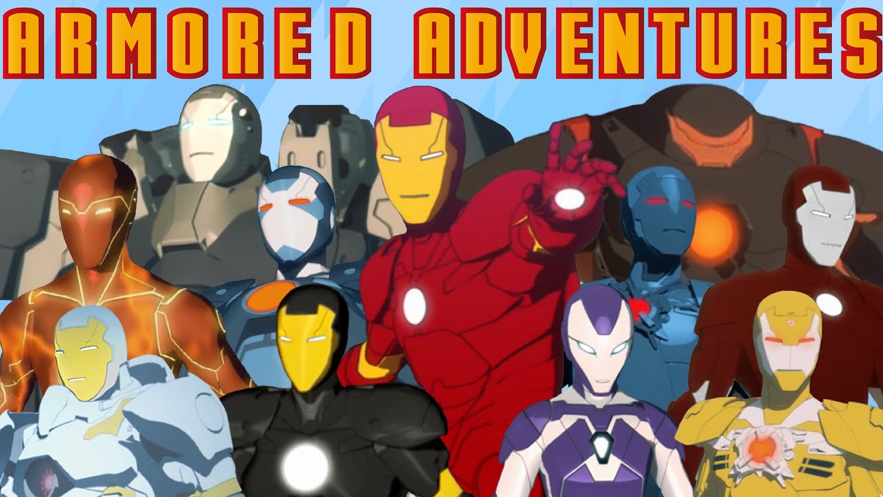 Объяснение всех костюмов ЖЕЛЕЗНОГО ЧЕЛОВЕКА в ARMORED ADVENTURES (предупреждение о мигающих огнях...