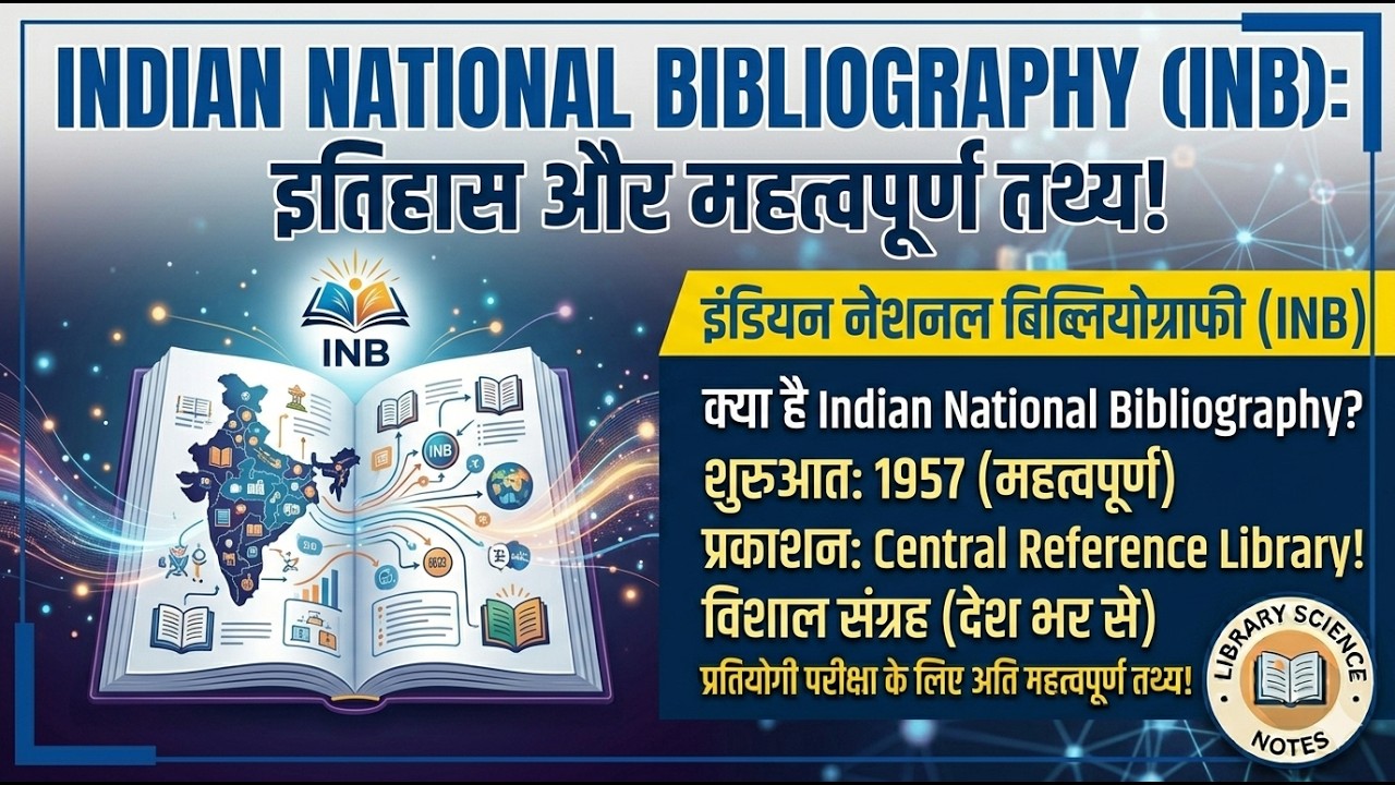 Indian National Bibliography (INB): इतिहास, प्रकाशन और महत्वपूर्ण तथ्य | Library Science Special