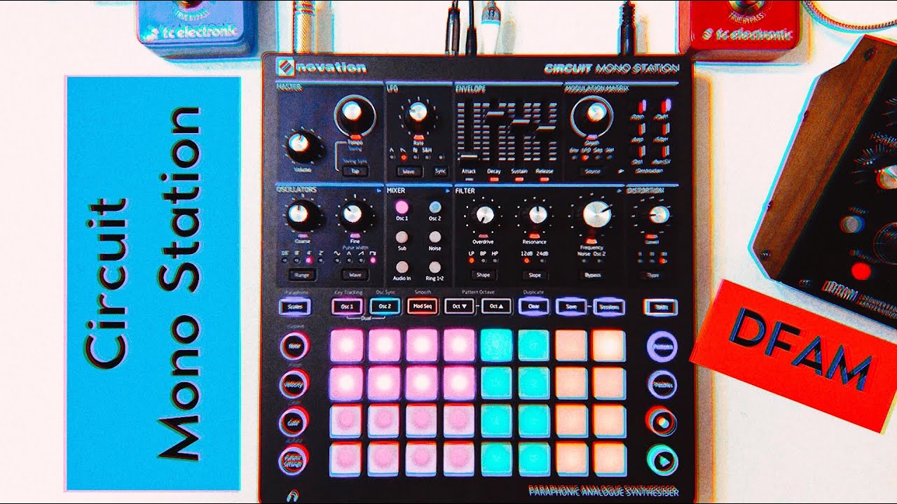 Novation Circuit Mono Station and Moog DFAM live jam