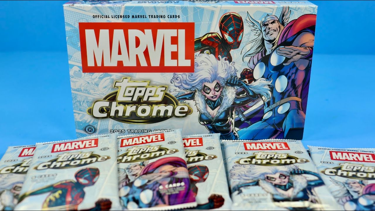 BEST MARVEL PRODUCT! MARVEL TOPPS CHROME 2025 HOBBY BOX! INSANE CASE HIT! BEAUTIFUL TRADING CARDS!