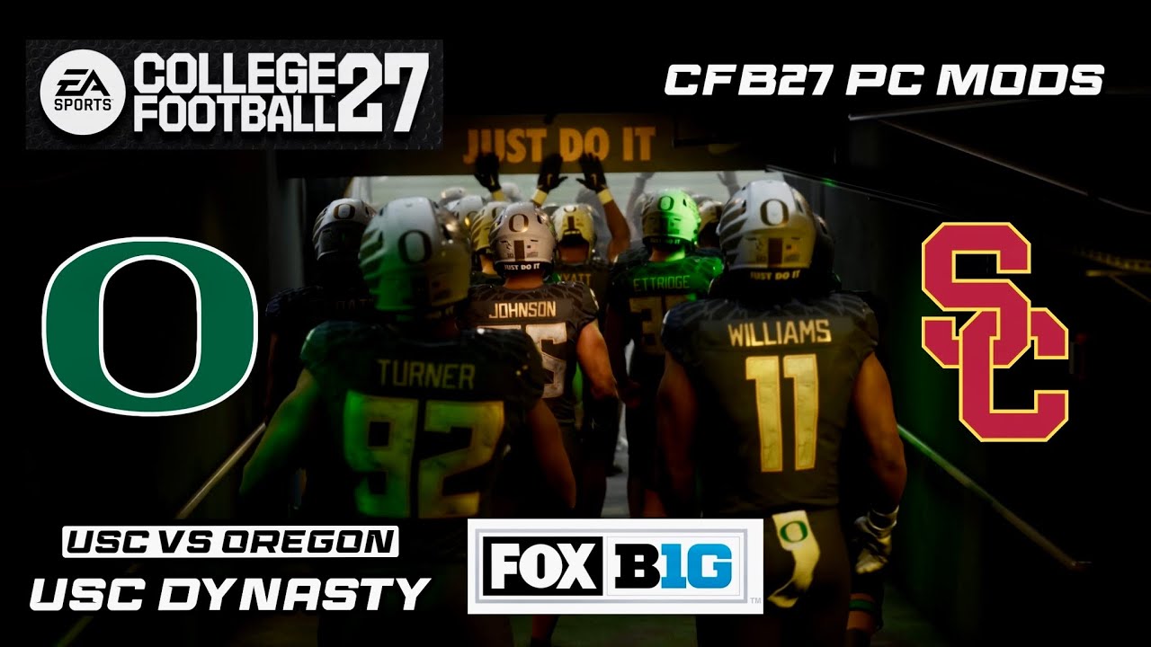Моды для College Football 27 на ПК | BIG10 на FOX | Безумный выход команд Орегон против USC! CFB2...