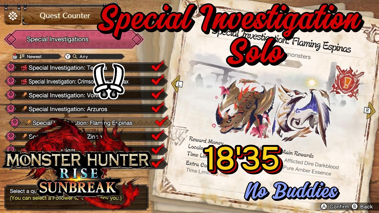 Flaming Espinas - Special Investigation | Dual Blades Solo | MHRise: Sunbreak