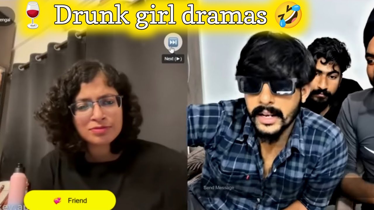 Drunk girl dramas full on Masti   #monkey #Omegle #monkey #ometv #jry 