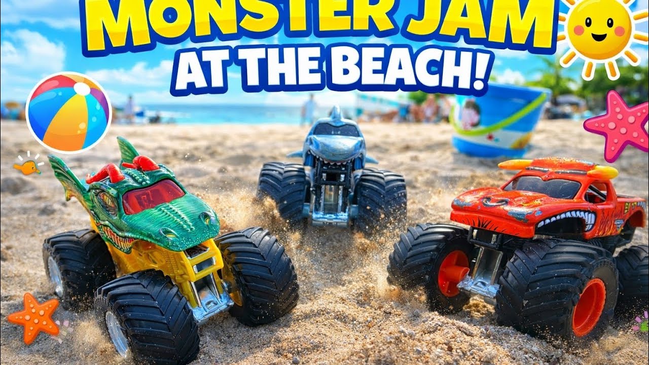 Monster Jam Beach Battle 🌊🚛 Sand, Speed & Fun!