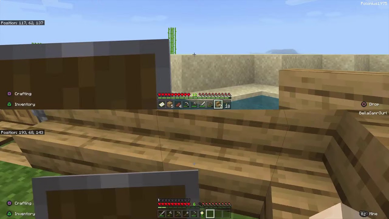 Playing Minecraft with my daughter