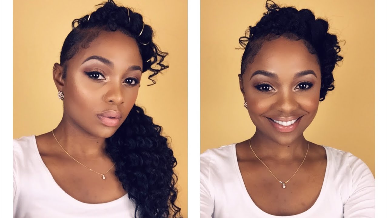 Super Easy Butterfly Braid / Invisible Ponytail / Xpression Hair //NO WEAVE